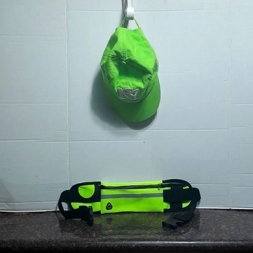 Neon New York Cap and Adjustible Fanny Pack...New